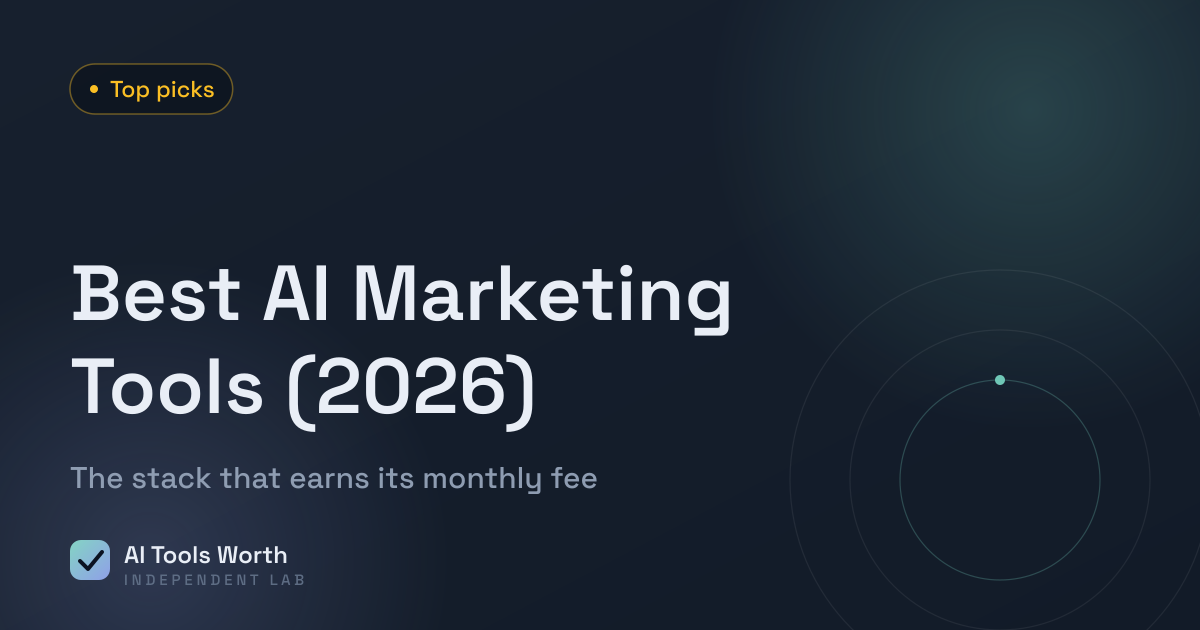 Best AI marketing tools of 2026 compared and ranked by AI Tools Worth