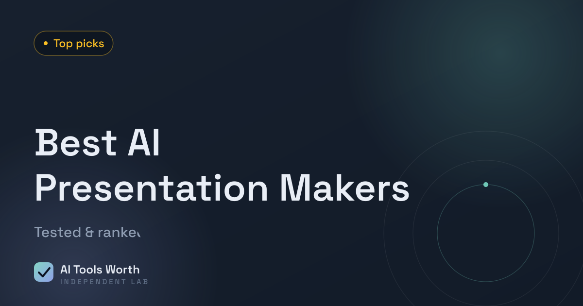 Best AI presentation makers of 2026 compared and ranked by AI Tools Worth