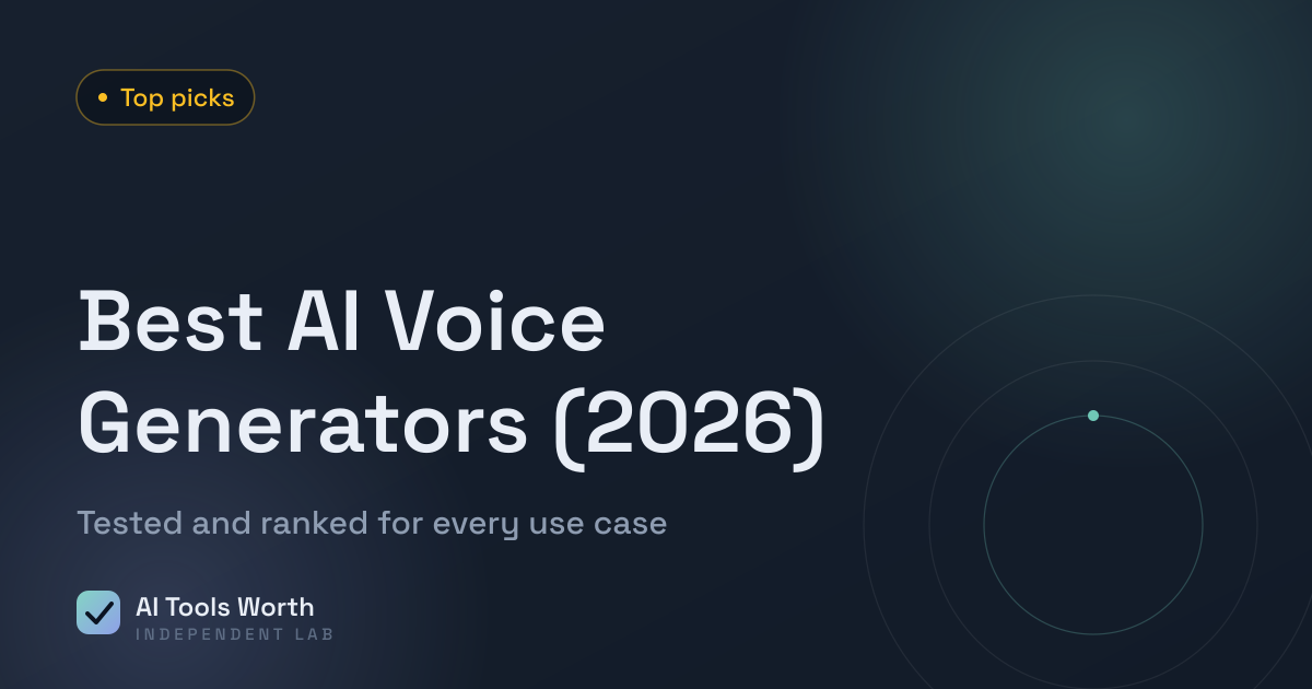 Best AI voice generators of 2026 compared and ranked by AI Tools Worth