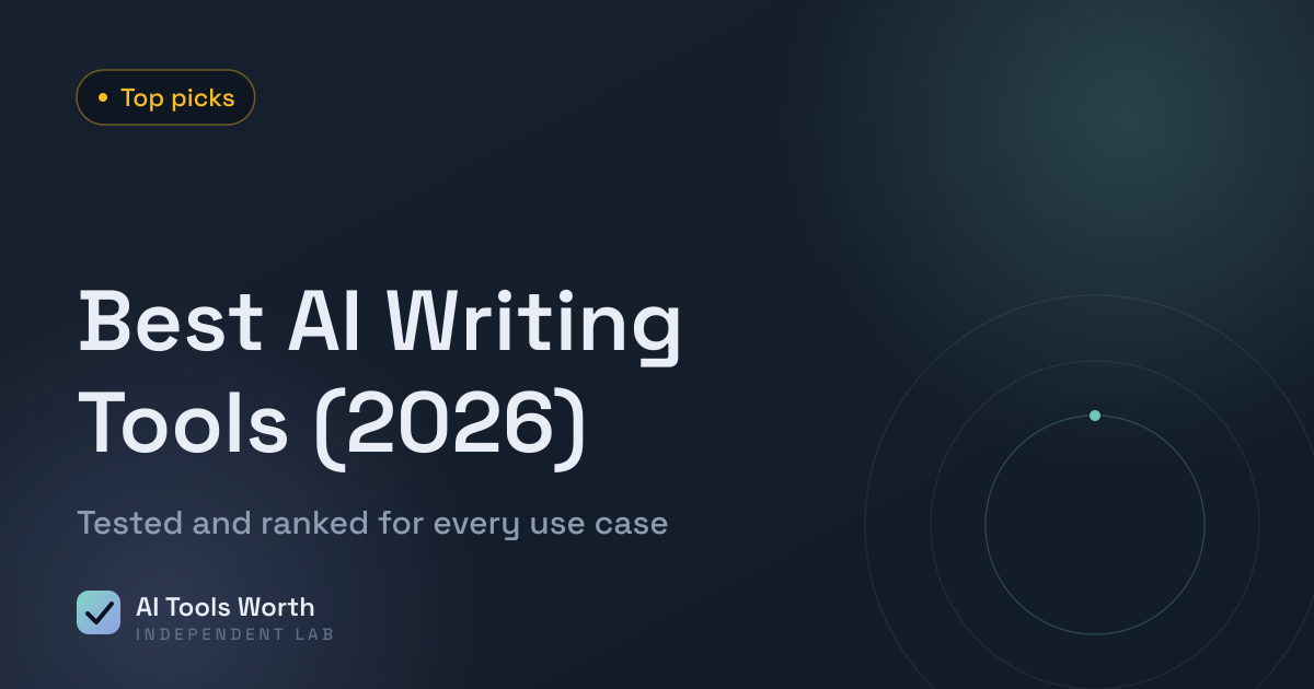 Best AI writing tools of 2026 compared and ranked by AI Tools Worth
