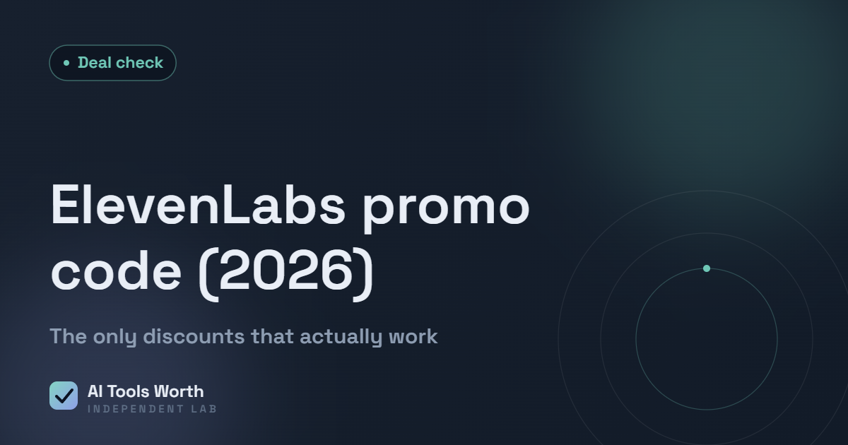 ElevenLabs promo code and discount 2026 by AI Tools Worth