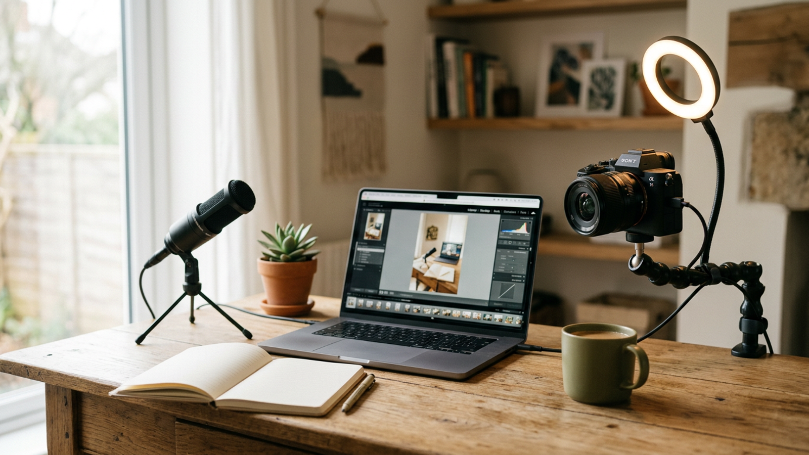 AI tools for content creation 2026 - a creator's desk, by AI Tools Worth