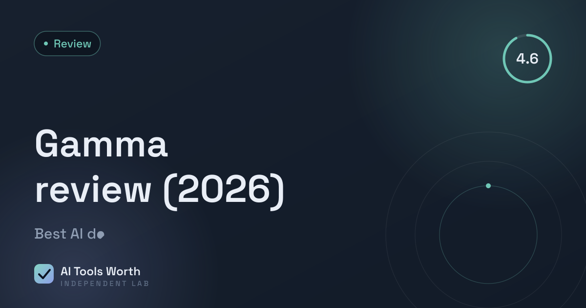 Gamma AI presentation maker reviewed and tested by AI Tools Worth