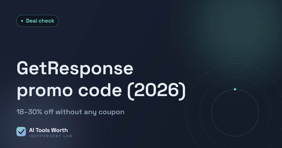 GetResponse promo code and discount 2026 by AI Tools Worth
