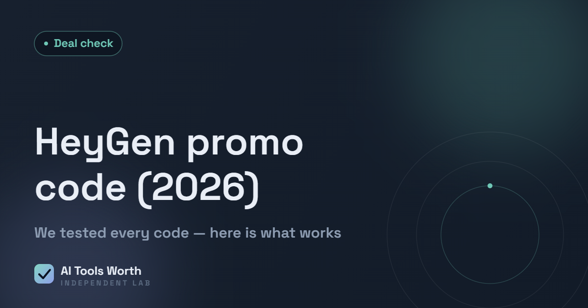 HeyGen promo code and discount 2026 by AI Tools Worth
