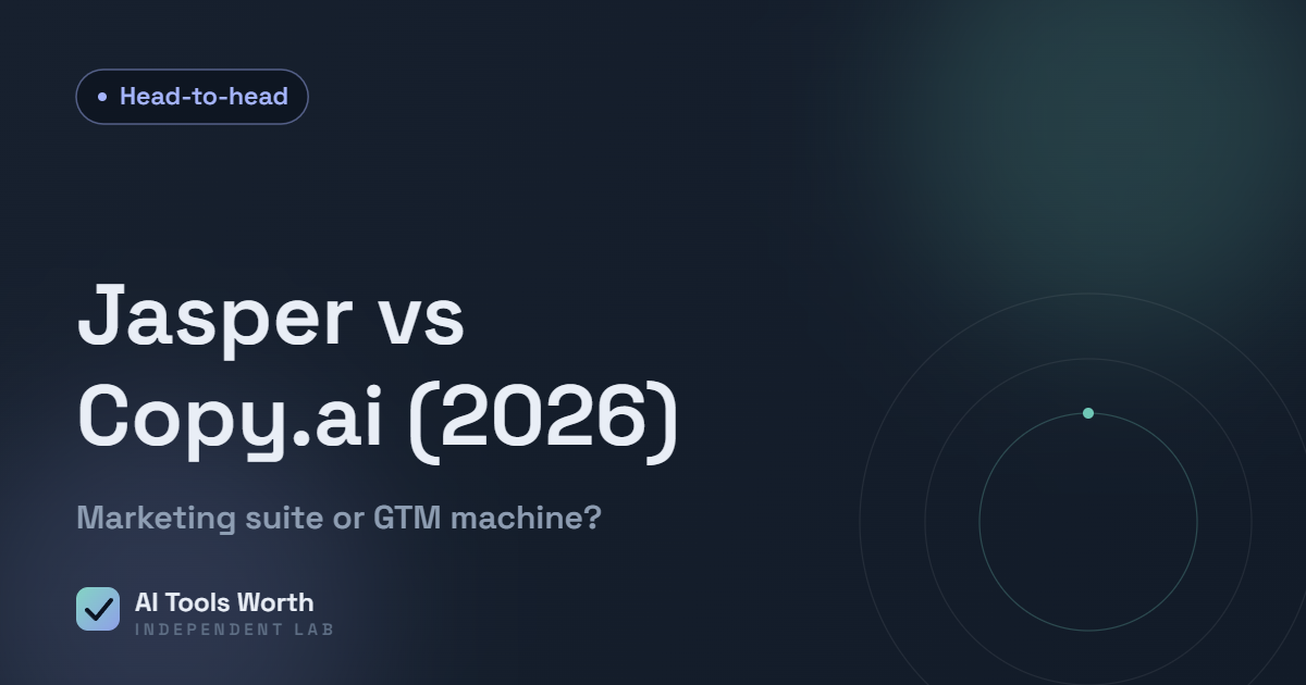Jasper vs Copy.ai compared in 2026 by AI Tools Worth