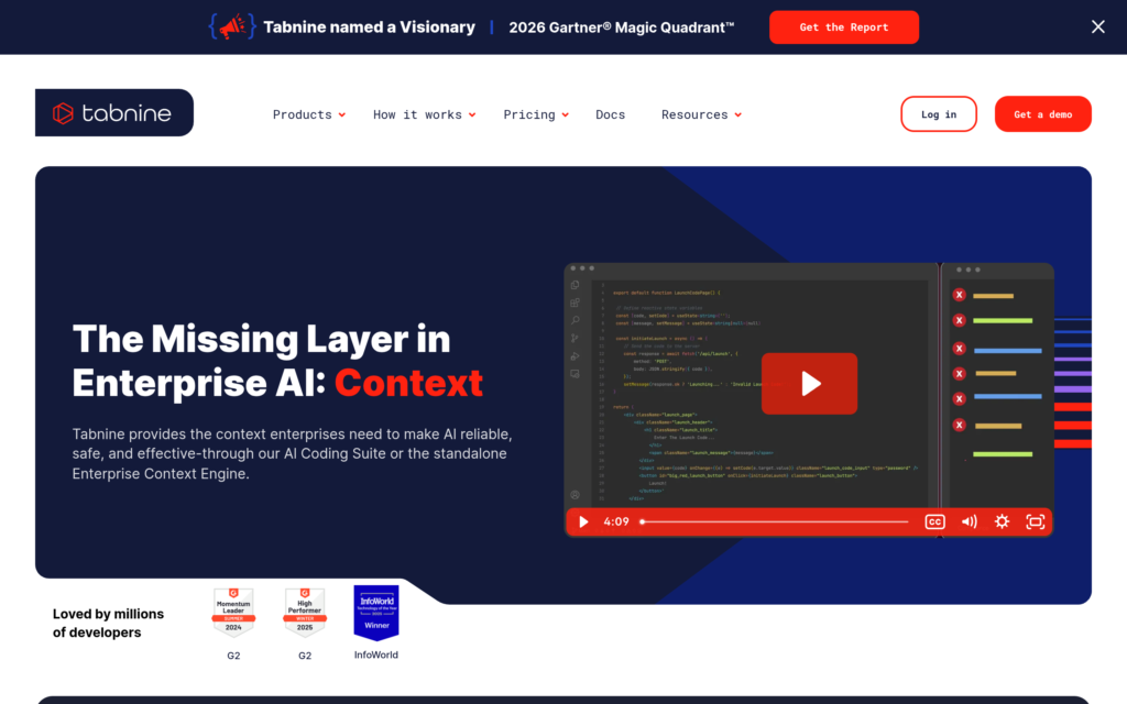 Tabnine screenshot